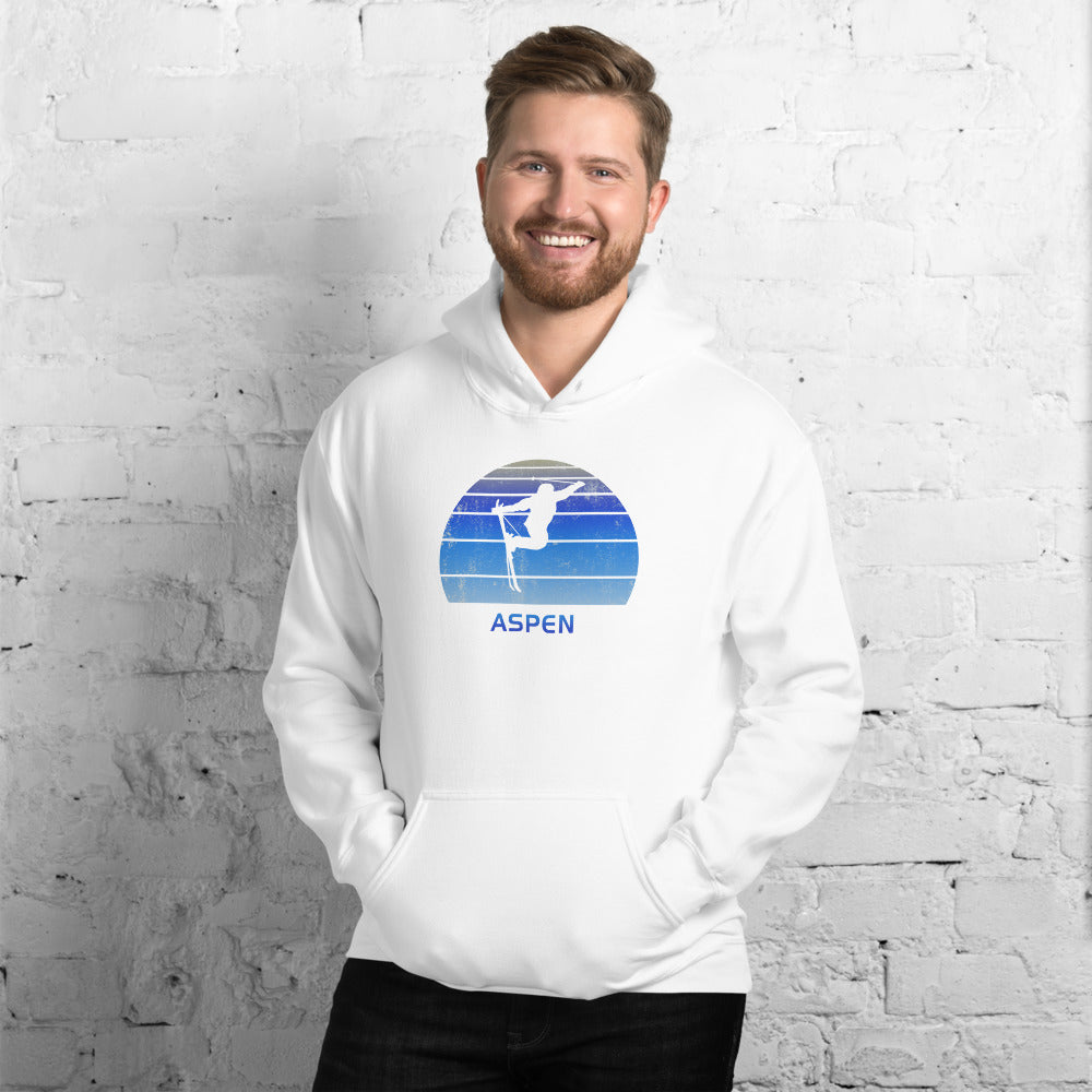 Retro Aspen Colorado Skiing Fan Unisex Hoodie Top Sweatshirt