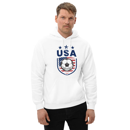 Retro USA Soccer Team Football Fan Country American Flag Unisex Hoodie Top Sweatshirt