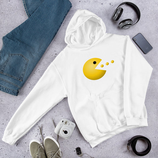 Retro Old School Video Game Fan Arcade Pac Man Gamer Unisex Hoodie Top Sweatshirt