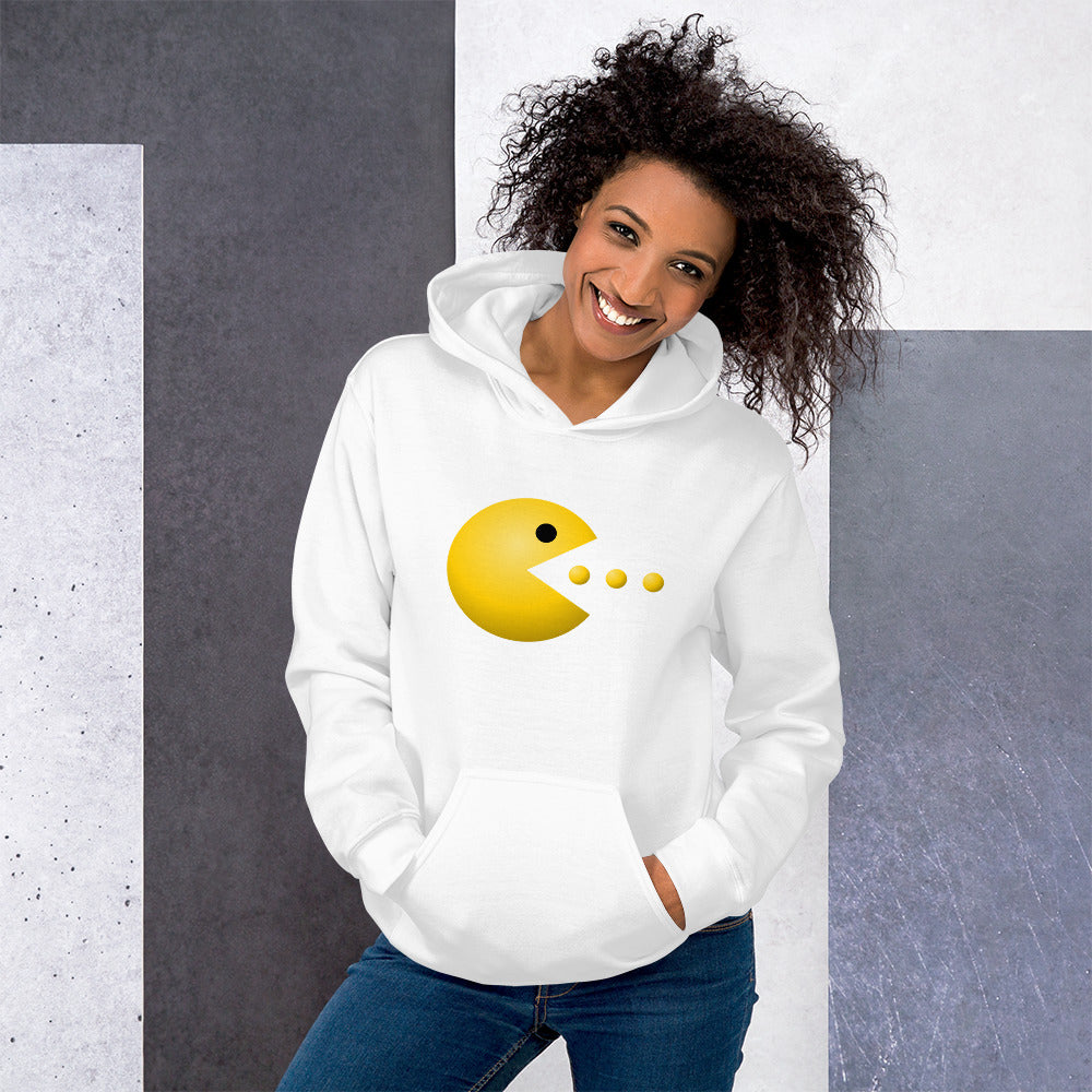 Retro Old School Video Game Fan Arcade Pac Man Gamer Unisex Hoodie Top Sweatshirt