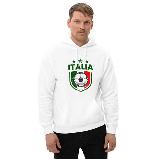 Retro Italy Soccer Team Football Fan Country Italian Italia Flag Unisex Hoodie Top Sweatshirt