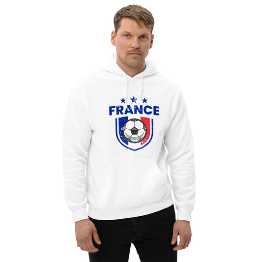 Retro France Soccer Team Football Fan Country French Flag Unisex Hoodie Top Sweatshirt
