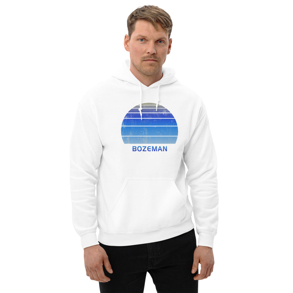 Retro Bozeman Montana Ski Skiing Fan Unisex Hoodie Top Sweatshirt