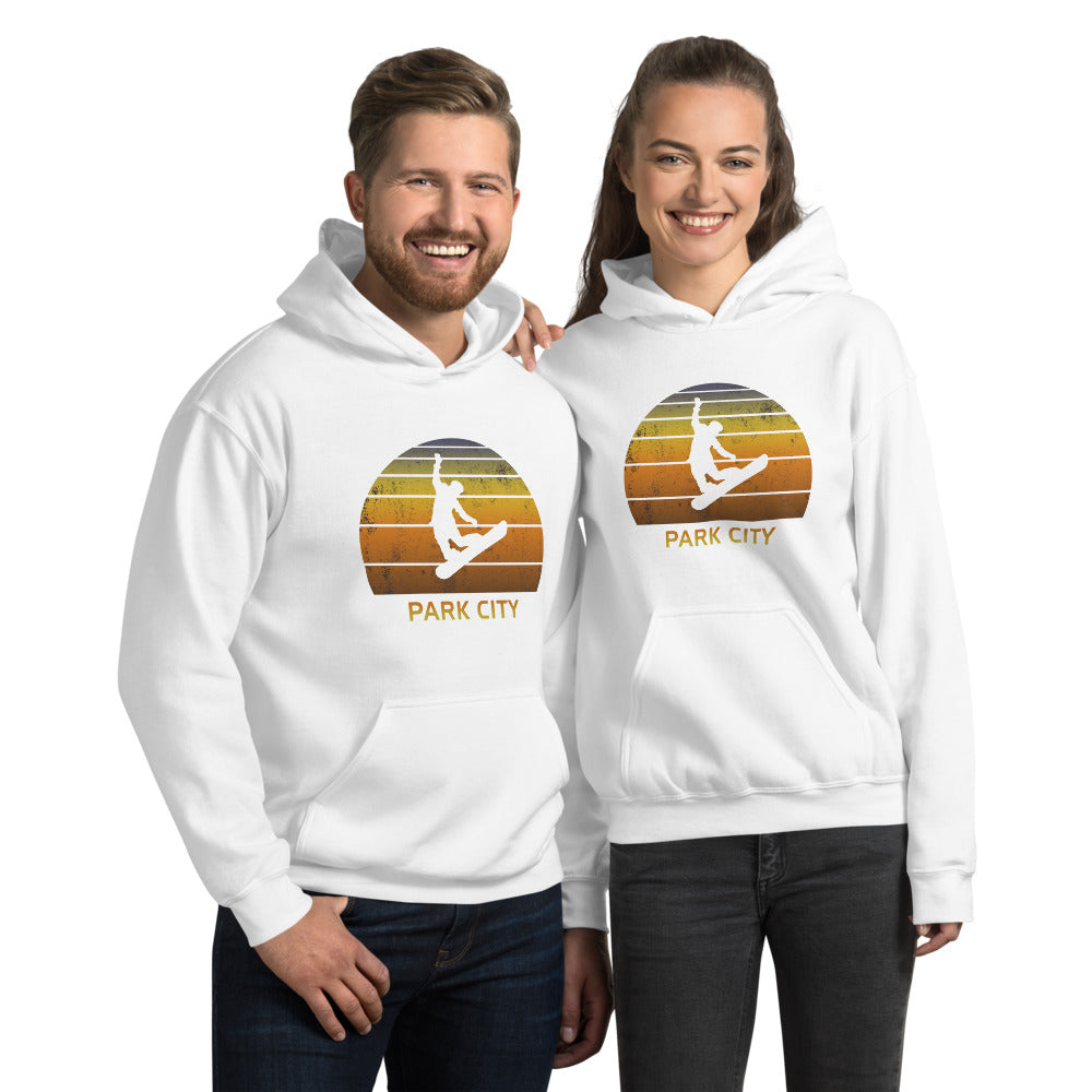 Retro Park City Utah Snowboarding Fan Unisex Hoodie Top Sweatshirt