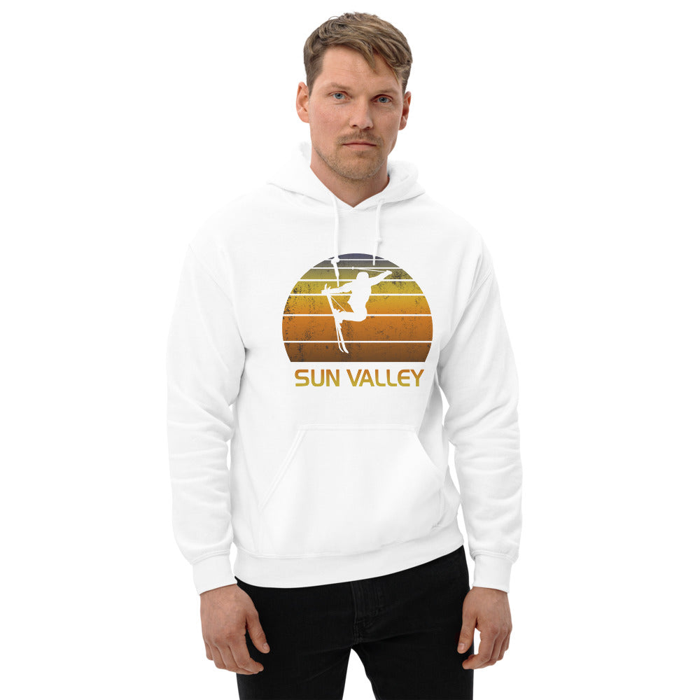 Cool Retro Sun Valley Idaho Skiing Ski Fan Unisex Hoodie Top Sweatshirt