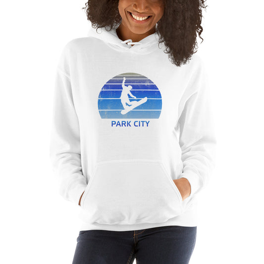 Retro Park City Utah Snowboarding Fan Unisex Hoodie Top Sweatshirt
