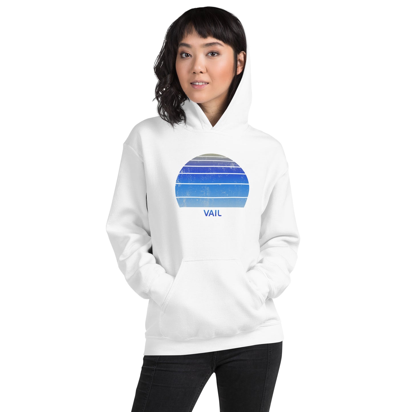 Retro Vail Colorado Ski Skiing Fan Unisex Hoodie Top Sweatshirt