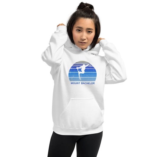 Retro Mount Bachelor Skiing Fan Unisex Hoodie Top Sweatshirt