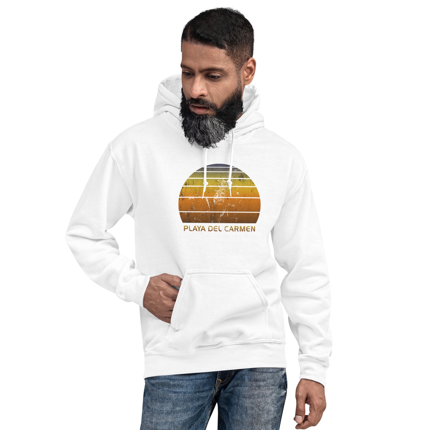 Retro Playa Del Carmen Mexico Mexican Beach Vacation Souvenir Unisex Hoodie Top Sweatshirt