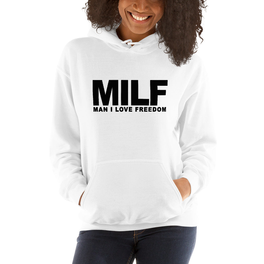 Funny MILF Military Service Freedom  Joke  Unisex Hoodie Top Sweatshirt