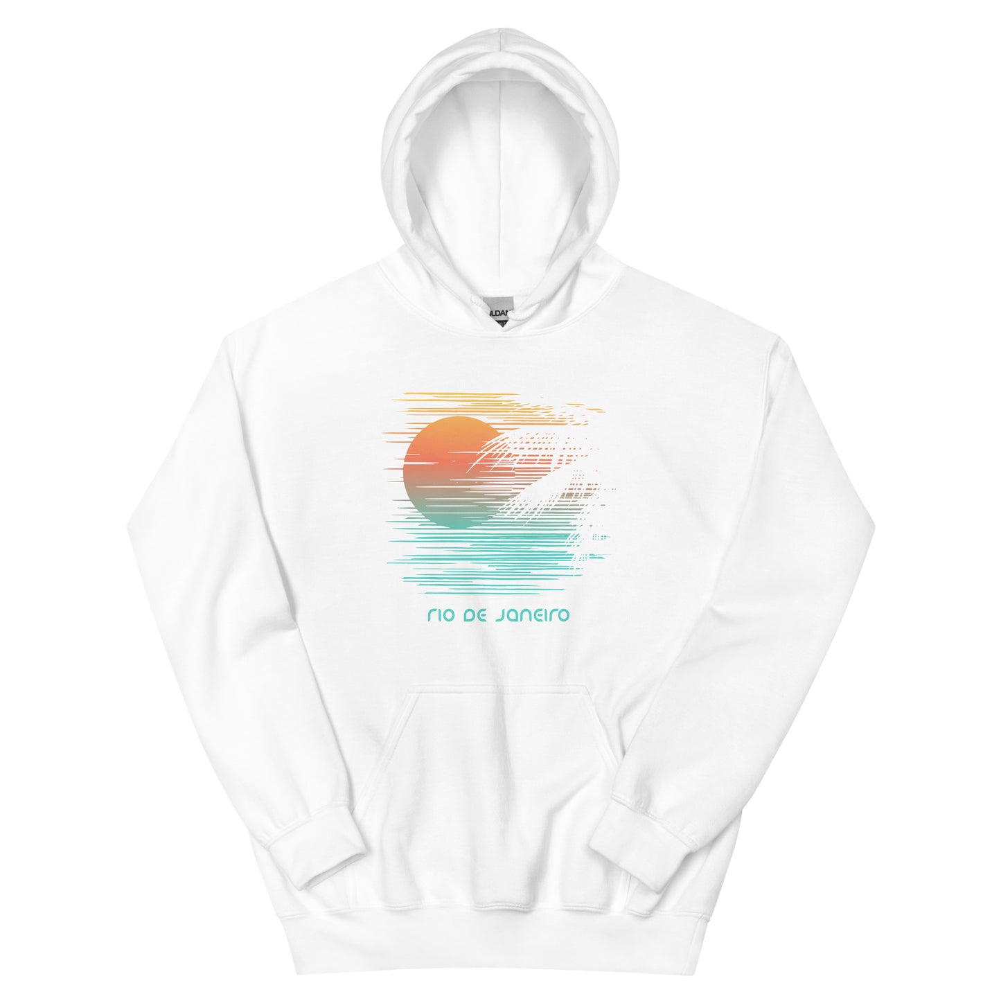 Artistic Rio De Janeiro Brazil Palm Tree Vacation Souvenir Unisex Hoodie Top Sweatshirt
