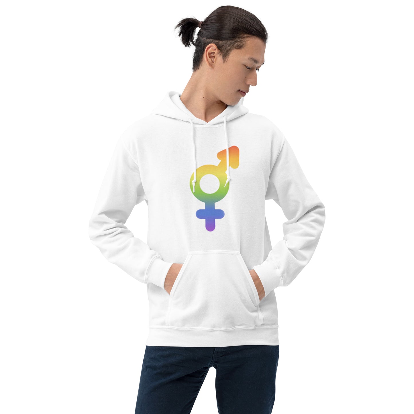 Transgender Symbol Pride LGBTQ Rainbow Unisex Hoodie Top Sweatshirt