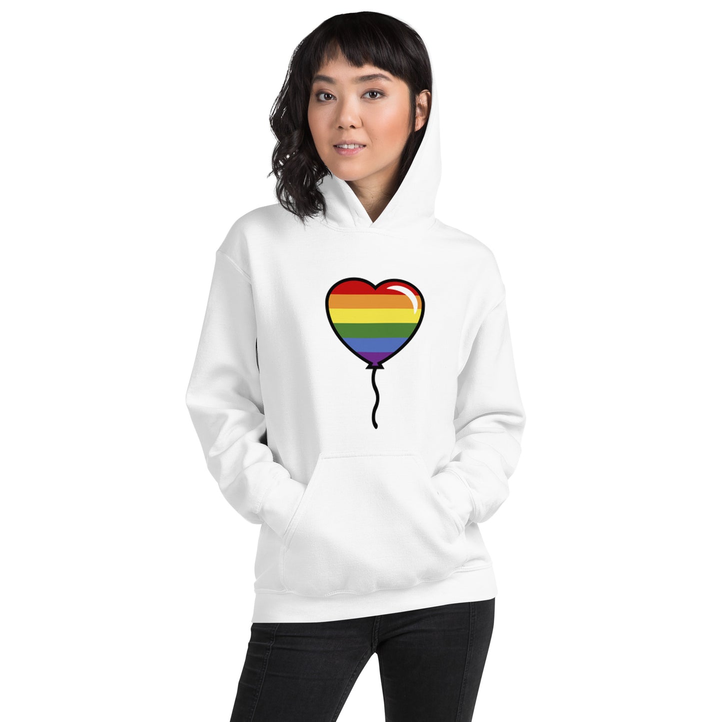 Gay Pride Lesbian LGBTQ Rainbow Artistic Unisex Hoodie Top Sweatshirt