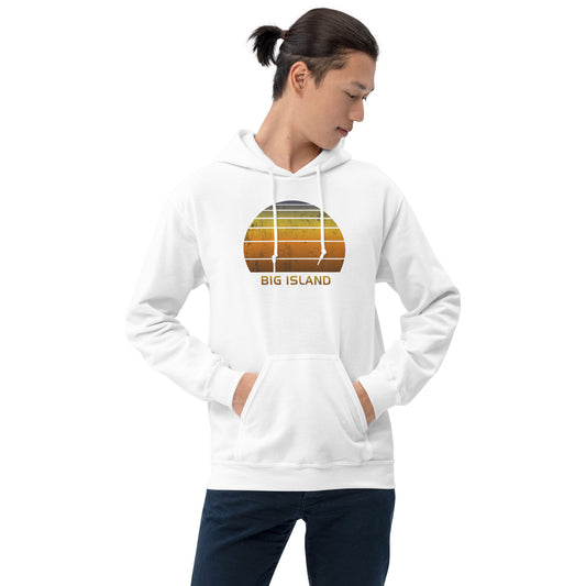 Retro Big Island Hawaii Sunset Unisex Hoodie Top Sweatshirt