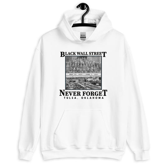 Black Wall Street African American History Tulsa Oklahoma Massacre Unisex Hoodie Top Sweatshirt