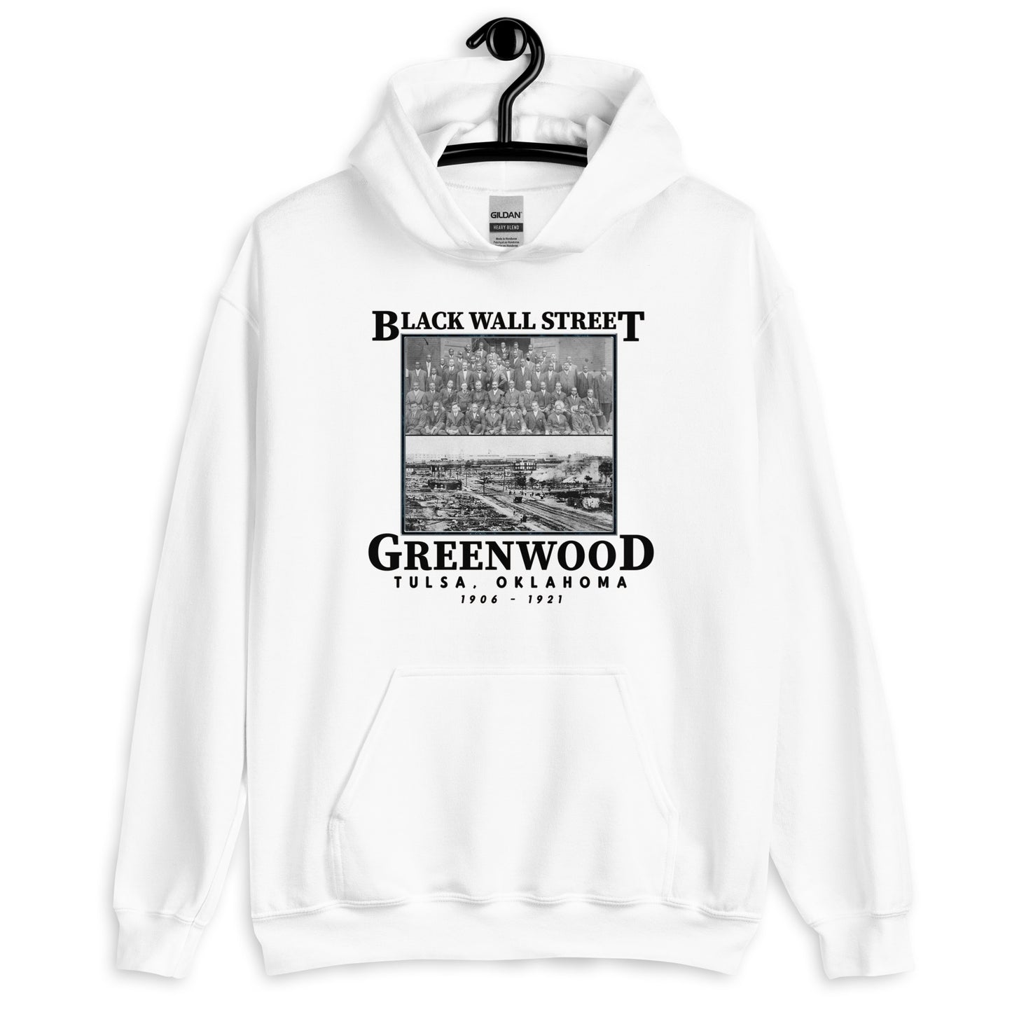 Black Wall Street Tulsa Oklahoma Massacre African American History Unisex Hoodie Top Sweatshirt