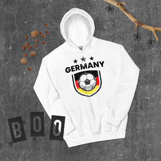 Retro Germany Soccer Team Football Fan Country Deutschland German Flag Unisex Hoodie Top Sweatshirt