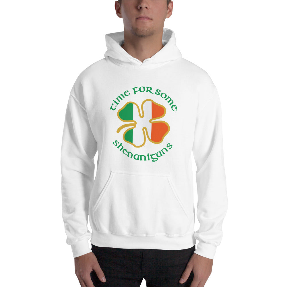 Funny Time For Some Shenanigans Irish Flag St. Patrick's Day Unisex Hoodie Top Sweatshirt