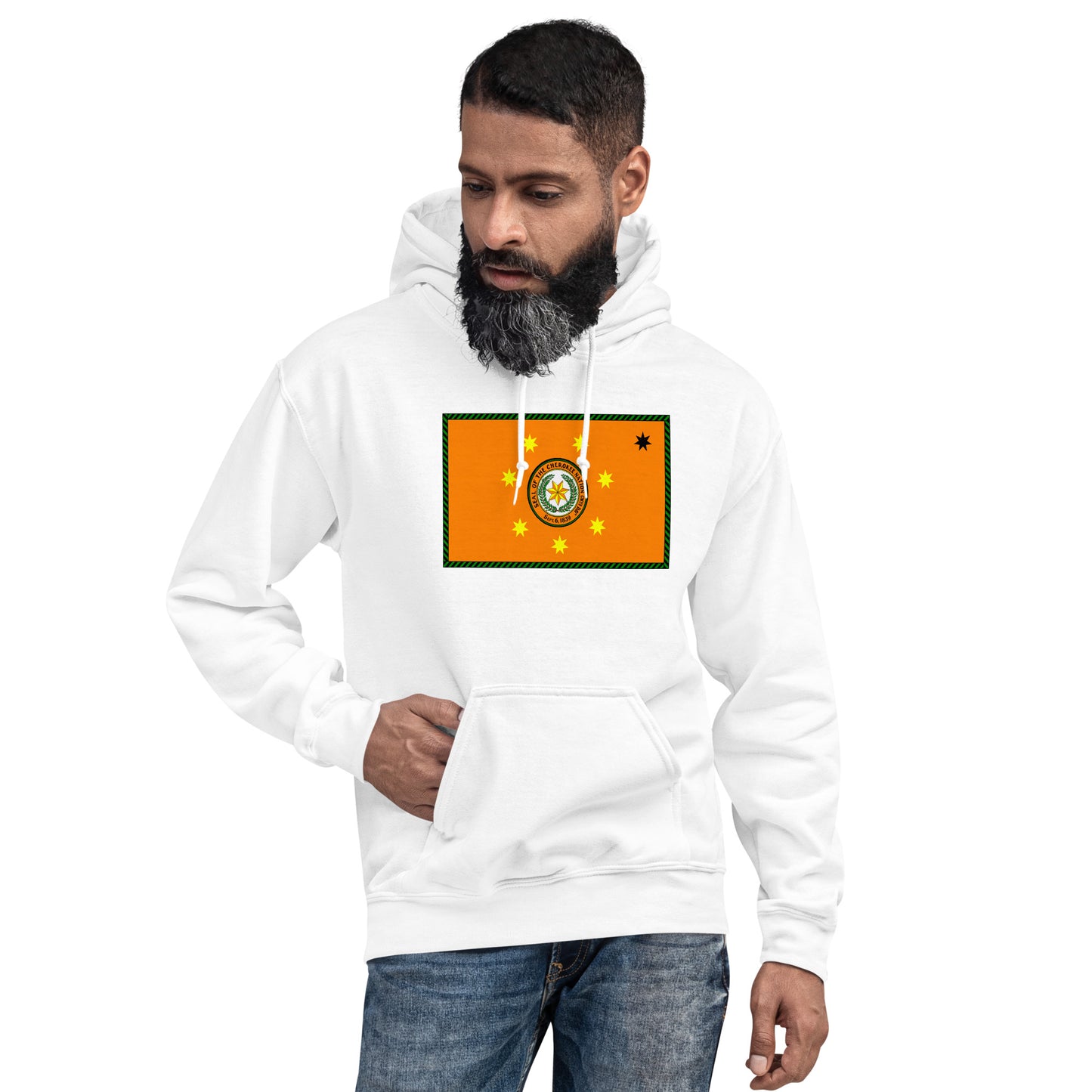 Cherokee Indian Native American Pride Ancestry Tribe Flag Unisex Hoodie Top Sweatshirt