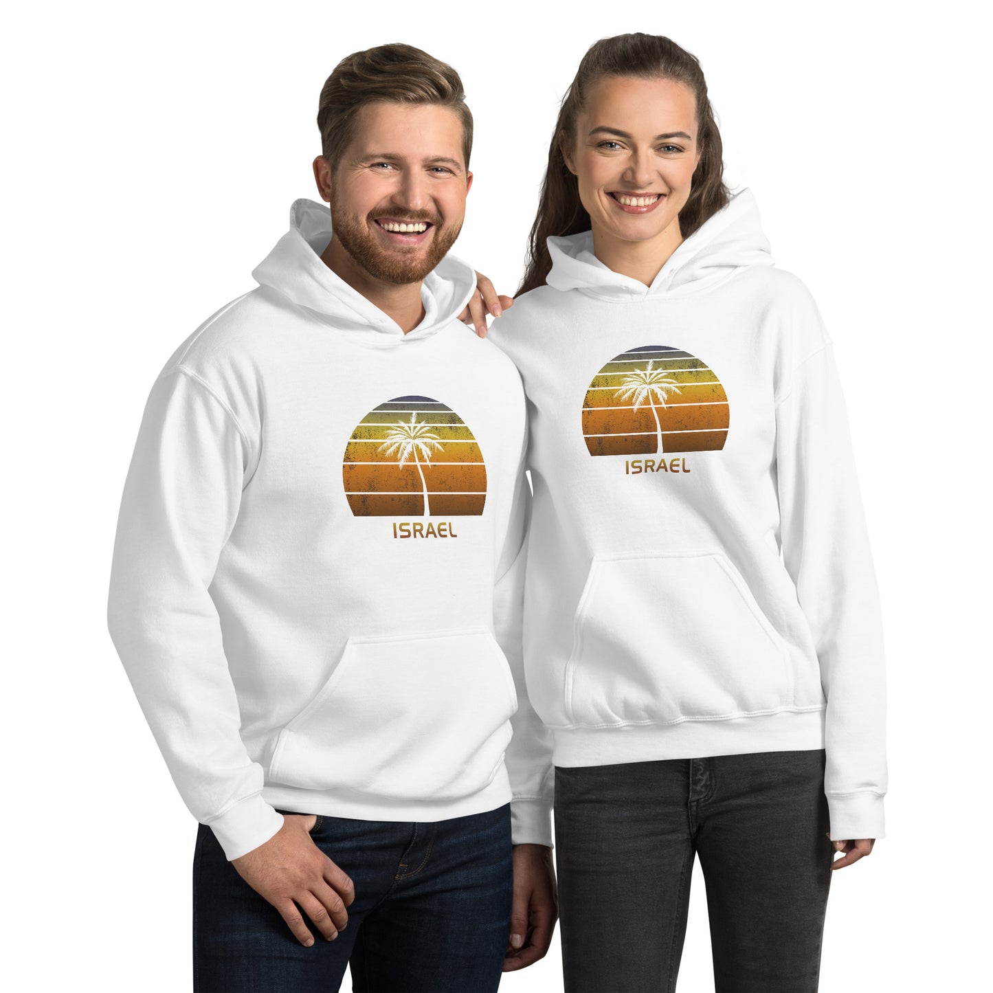 Retro Israel Vintage Sunset Beach Vacation Souvenir Cool Unisex Hoodie Top Sweatshirt