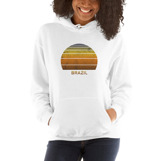 Retro Brazil Vacation Souvenir Sunset Unisex Hoodie Top Sweatshirt