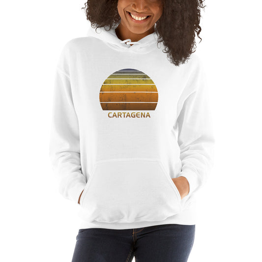 Retro Cartagena Colombia Vacation Souvenir Sunset Unisex Hoodie Top Sweatshirt