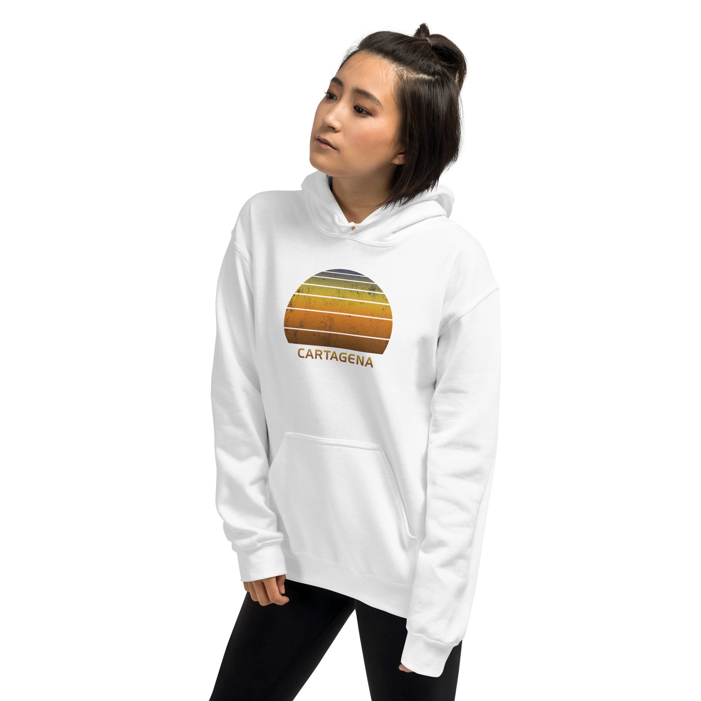 Retro Cartagena Colombia Vacation Souvenir Sunset Unisex Hoodie Top Sweatshirt
