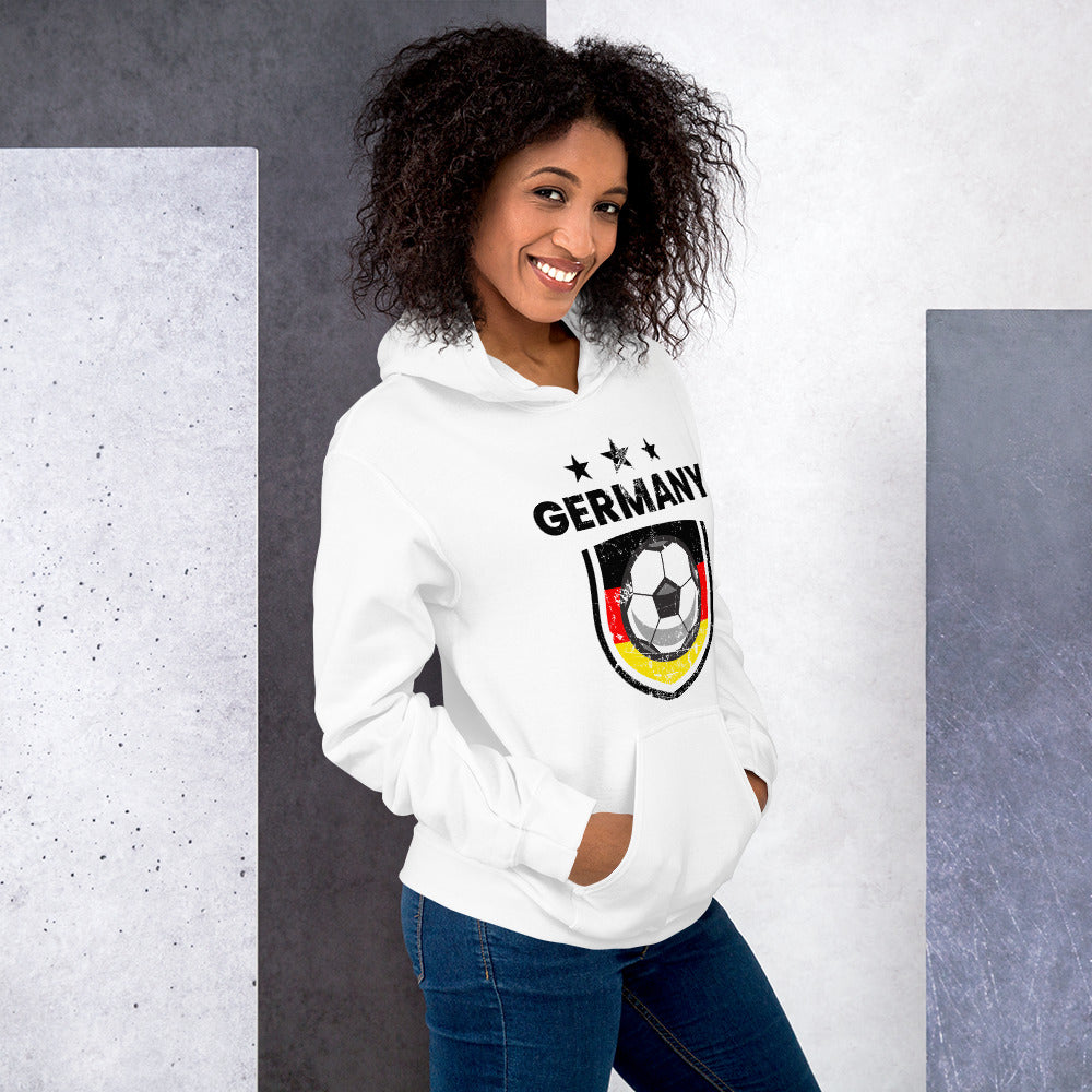 Retro Germany Soccer Team Football Fan Country Deutschland German Flag Unisex Hoodie Top Sweatshirt