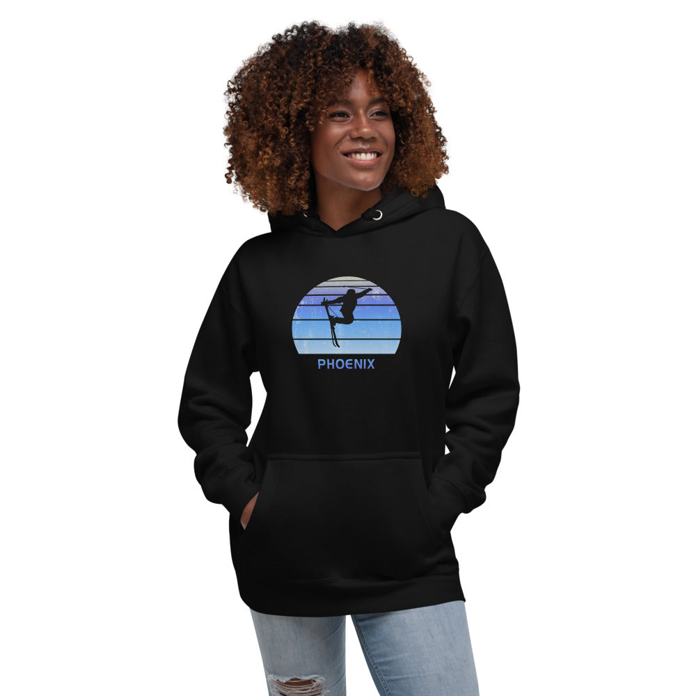 Funny Ski Phoenix Arizona Skier Skiing Joke Unisex Hoodie Top Sweatshirt