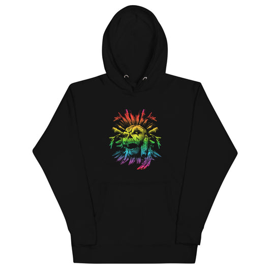 Cool Gay Pride Flag LGBTQ Skull Artistic Unisex Hoodie Top Sweatshirt