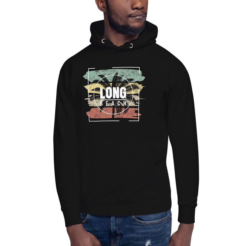 Cool Long Beach California Palm Tree Vacation Souvenir Unisex Hoodie Top Sweatshirt