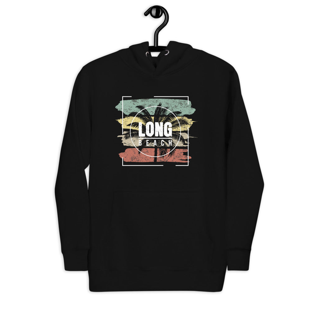 Cool Long Beach California Palm Tree Vacation Souvenir Unisex Hoodie Top Sweatshirt