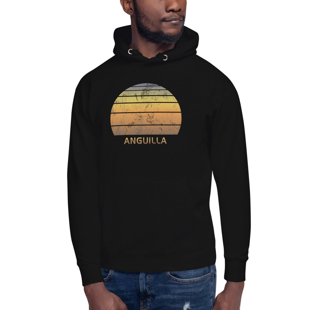 Retro Anguilla  Beach Vacation Souvenir Unisex Hoodie Top Sweatshirt