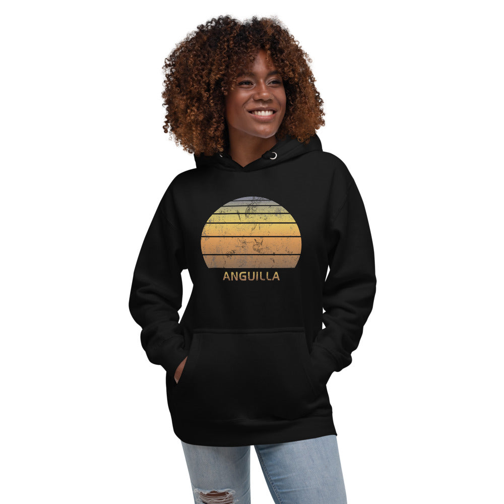 Retro Anguilla  Beach Vacation Souvenir Unisex Hoodie Top Sweatshirt