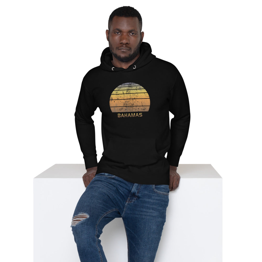 Retro Bahamas  Beach Vacation Souvenir Unisex Hoodie Top Sweatshirt