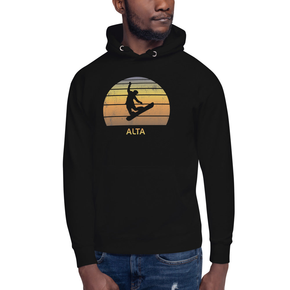 Retro Alta Utah Snowboarding Fan Unisex Hoodie Top Sweatshirt