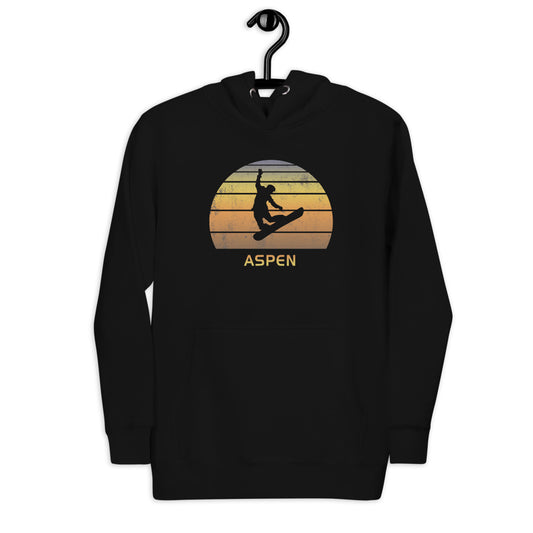 Retro Aspen Colorado Snowboarding Fan Unisex Hoodie Top Sweatshirt