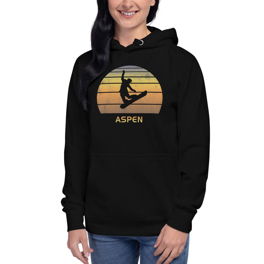 Retro Aspen Colorado Snowboarding Fan Unisex Hoodie Top Sweatshirt