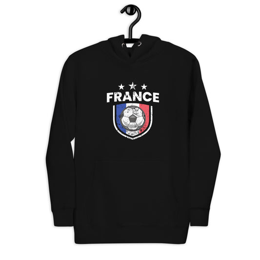 Retro France Soccer Team Football Fan Country French Flag Unisex Hoodie Top Sweatshirt