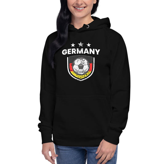 Retro Germany Soccer Team Football Fan Country Deutschland German Flag Unisex Hoodie Top Sweatshirt