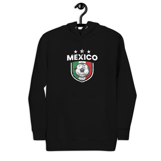 Retro Mexico Soccer Team Football Fan Country Mexican Flag Unisex Hoodie Top Sweatshirt
