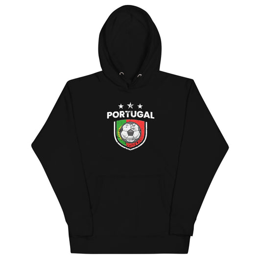 Retro Portugal Soccer Team Football Fan Country Portuguese Flag Unisex Hoodie Top Sweatshirt