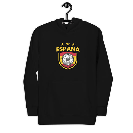 Retro Spain Soccer Team Football Fan Country Espana Spanish Flag Unisex Hoodie Top Sweatshirt