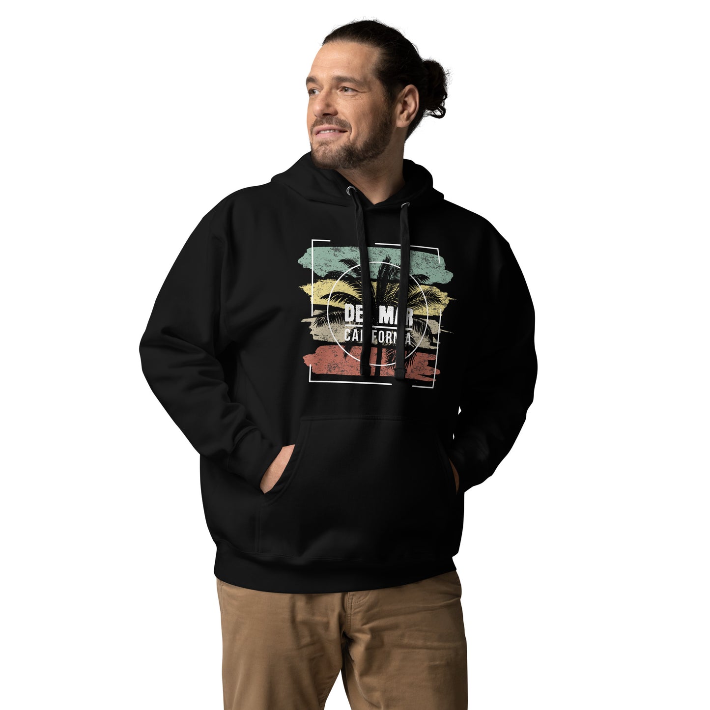 Cool Del Mar California Beach Palm Tree Vacation Souvenir Unisex Hoodie Top Sweatshirt