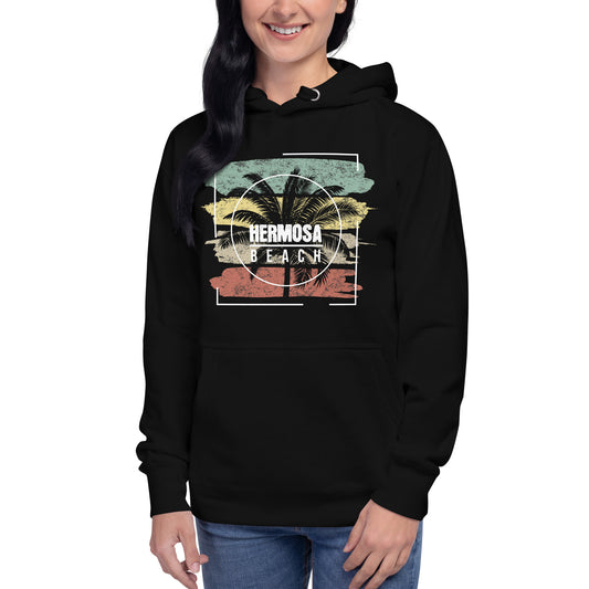Cool Hermosa Beach California Palm Tree Vacation Souvenir Unisex Hoodie Top Sweatshirt