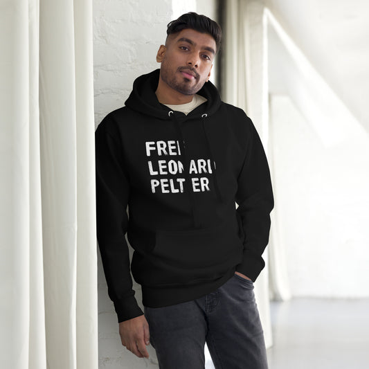 Free Leonard Peltier Native American Indian Justice Political Slogan Music Unisex Hoodie Top Sweatshirt