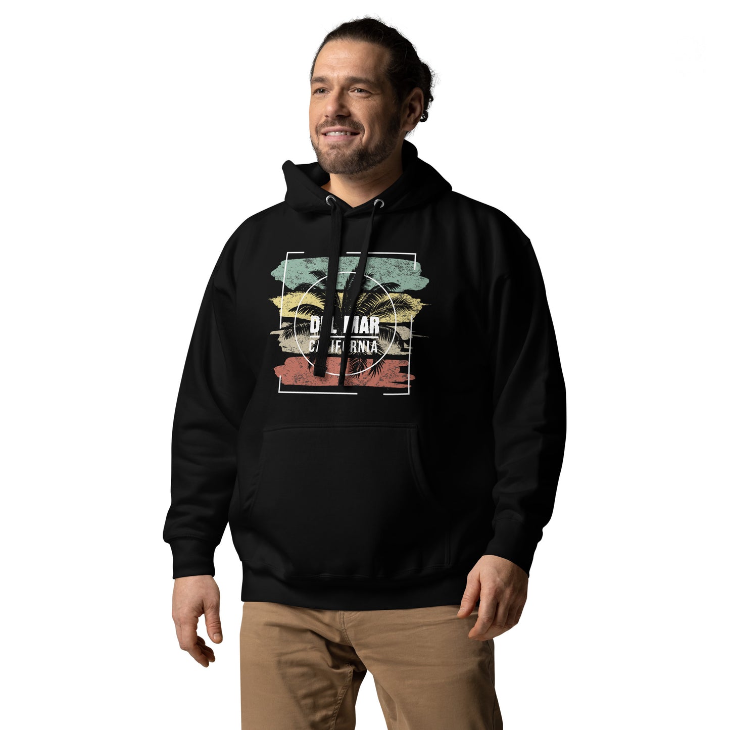 Cool Del Mar California Beach Palm Tree Vacation Souvenir Unisex Hoodie Top Sweatshirt