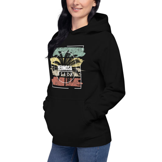 Cool Hermosa Beach California Palm Tree Vacation Souvenir Unisex Hoodie Top Sweatshirt