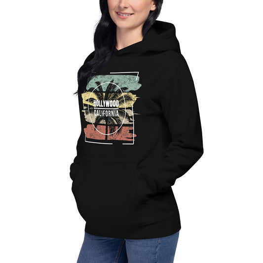 Cool Hollywood California Palm Tree Vacation Souvenir Unisex Hoodie Top Sweatshirt