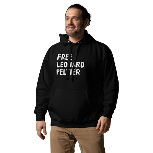 Free Leonard Peltier Native American Indian Justice Political Slogan Music Unisex Hoodie Top Sweatshirt